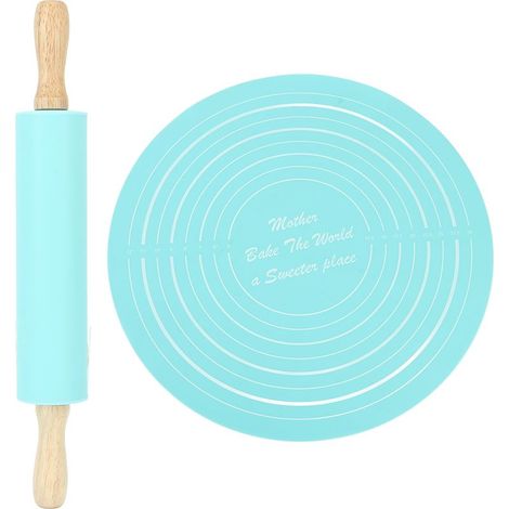 Rouleau à Pâtisserie, Rouleau à Pâtisserie pour Pâte à Rouleaux à Rouleaux à Rouleaux à Roulettes Tampon de Pétrissage 13,2 Pouces de Diamètre Roule (BLUE). (1/5)