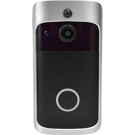 Sonnette vidéo intelligente V5 Wi-Fi 2,4 GHz, vision nocturne 720p, installation facile, détection de mouvement sans fil pour la maison
