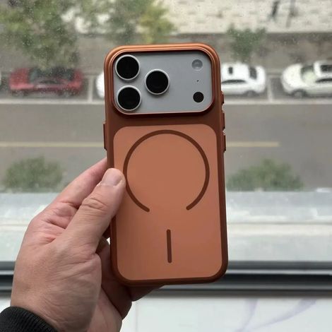 (Orange, iPhone 17 Pro) Étui de chargement magnétique sans fil MagSafe pour iPhone