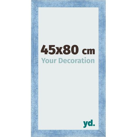 yd. - Cadre photo 45x80 - Bleu Brillant Patine - MDF - Pisa (1/5)