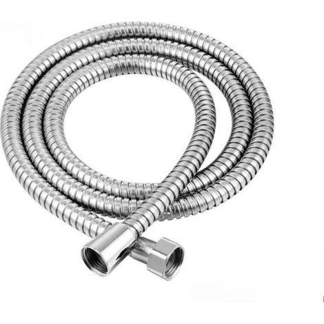 Duschschlauch, knicksicherer Edelstahlanschluss – 1,5 m, silber (1/5)