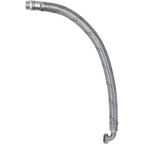 Varem Panzerschlauch 800 mm Flexschlauch 1'' abgewinkelt für Hauswasserwerk 80cm