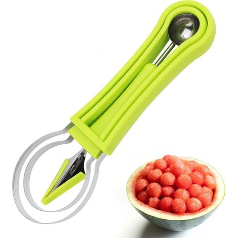 [MAI USATO]Tagliafrutta 3 in 1, tagliaanguria fai da te, acciaio inossidabile, tagliapalle, tagliafrutta, tagliamelone (1/4)