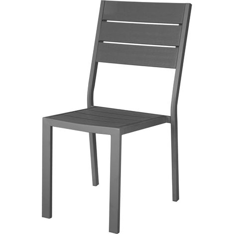 Chaises à Lattes Valletta Grises - Lot de 4 - Bolero (1/4)