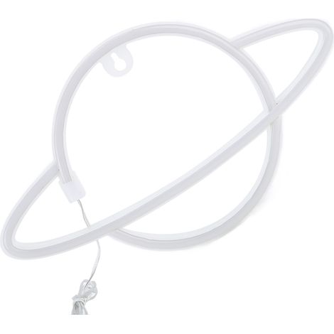 Lampe de nuit LED décorative en forme de planète, néon, pour la maison, la chambre, le bar, les mariages, les anniversaires et les fêtes (lumière bleue). (1/5)