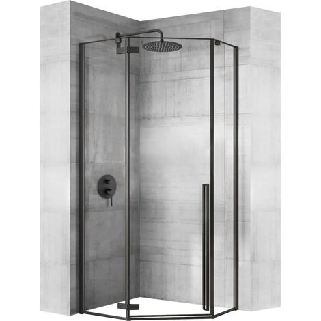 REA DUSCHKABINE DIAMOND BLACK 90X90