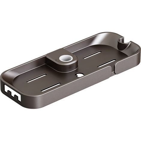 Scaffale da doccia senza foratura, portasapone per doccia, mensola organizer per barra da doccia da 18 a 25 mm con gancio invisibile incluso, design integrato, processo di placcatura ad acqua (1/3)