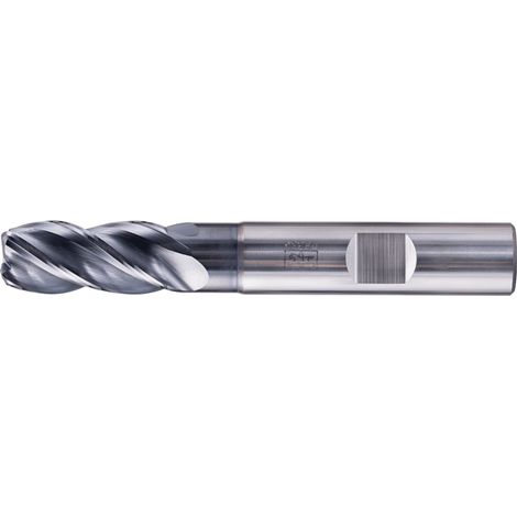 PFERD VHM Eckfräser lang 4 Schneiden Ø 12 mm Radius 2,0 mm TiAlN Schaft HB Universal Line Schruppen Schlichten Nuten (1/5)