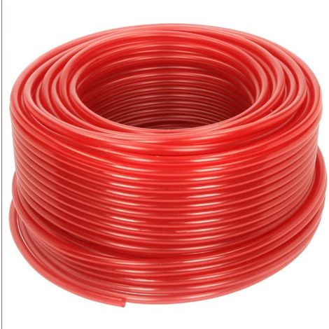 Flexible PVC 6 x 2 mm, rouge rouleau 100 m