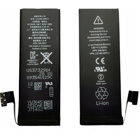 NEUER AKKU FÜR APPLE IPHONE 5 5G A1429 A1428 1440mAh (1/3)