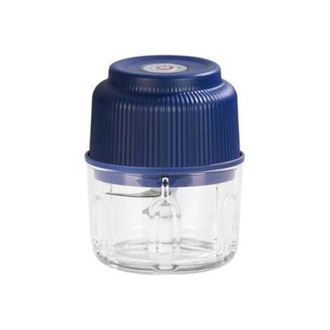 (blue) - 250ML Cordless Electric Food Chopper, Powerful Mini Food Processor, USB Rechargeable, Stainless Steel Blade, for Chopping Meat, Fish, Onions, Garlic, Vegetables, Chocolate, Cookies (1/5)