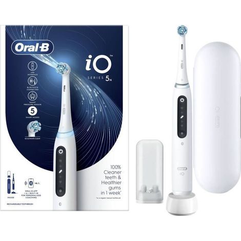 Brosses a dents - ORAL-B - iO5n Quite - White + Travel case - Electrique (1/5)