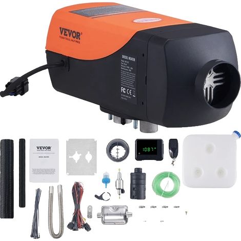 Diesel-Luftvorwärmer mit Fernbedienung, leisem Betrieb, 2 kW, LCD-Anzeige. (1/2)