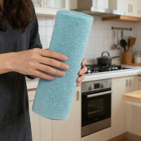20 chiffons en microfibre bleus réutilisables, chiffons de nettoyage déchirables à la main, multifonctionnels pour voitures, cuisine, meubles, salles de bains, choix de cadeau (1/5)