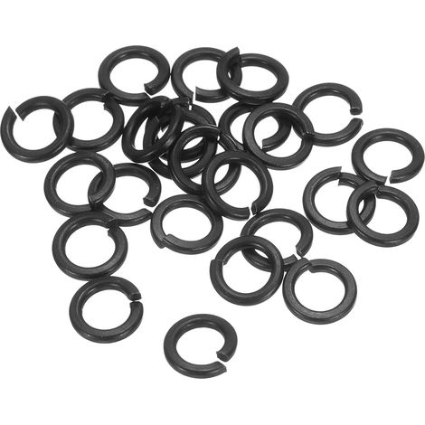 Rondelle Grower, M4 304 Acier Inoxydable Rondelle Frein 25pcs, Noir (1/5)
