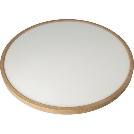 Jandei - Plafón LED 48W CCT, 60cm diámetro, acabado madera