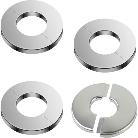 Brides fendues murales autocollantes, couvercle de tuyau en acier inoxydable rond pour robinet de douche de 40 mm OD, cuisinière, tuyaux de toilettes (1/5)