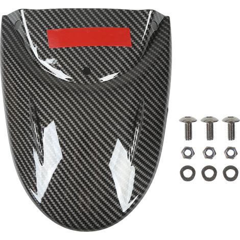 Prolongateur de garde-boue arrière moto motif carbone brillant pour Street Triple 765 R 2017-2022 (1/5)