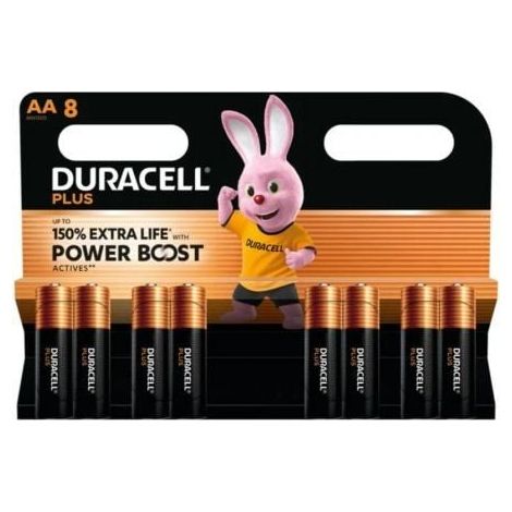 Pack de 8 Pilas AA Duracell Plus Power Boost DPBLR6B8/ 1.5V/ Alcalinas