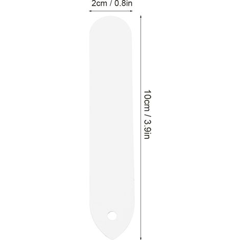 Étiquettes pour plantes PVC Ensemble de 100 marqueurs de jardin Modèle 10x2cm Blanc (1/5)