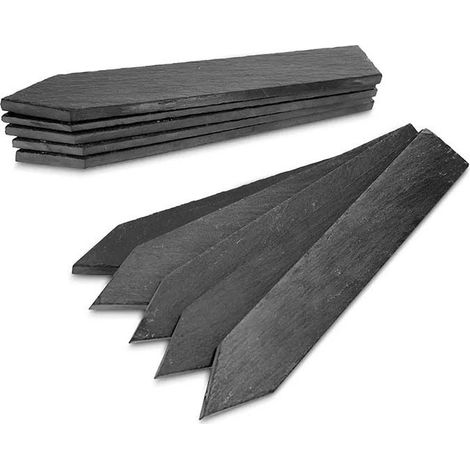 Étiquettes ardoise pour plantes, accessoires pour serre, tableau noir, jardin extérieur, autocollant durable, herbes naturelles, réutilisables (10 pièces) (1/5)