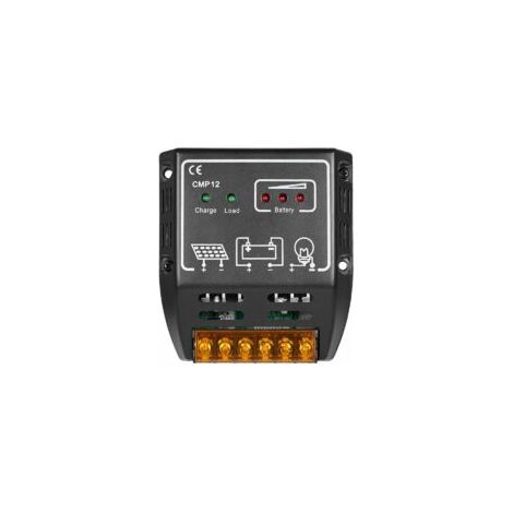 Contrôleur de charge solaire PWM pour panneaux solaires 10 A 12 V/24 V avec protection contre les surcharges de batterie (1/5)