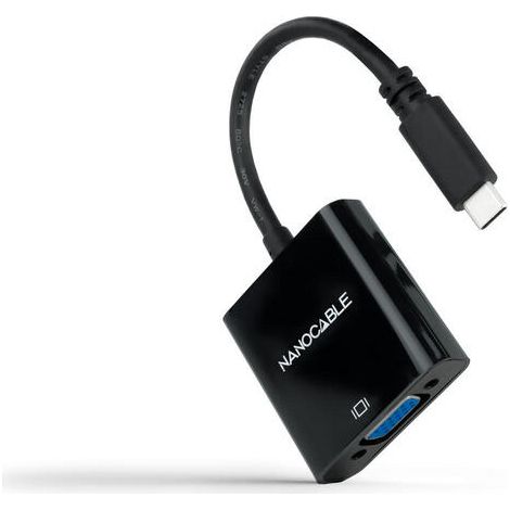 Adaptador USB a VGA NANOCABLE 10.16.4101-BK 0,1 m (1/4)