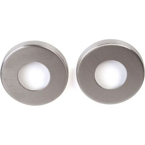 Rosace Inox 304 - Diamètre 53 mm - Trou 20 mm - Hauteur 9 mm - Pour Poignée De Porte - Paire (1/3)