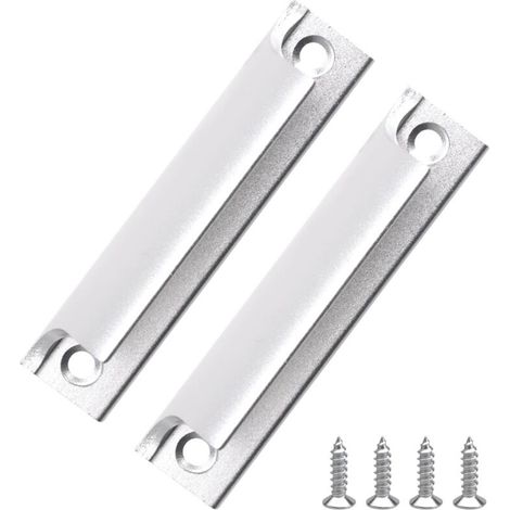Lot de 2 poignées de porte de balcon en alliage d'aluminium, design incurvé, quincaillerie de mobilier durable et transparente (1/5)
