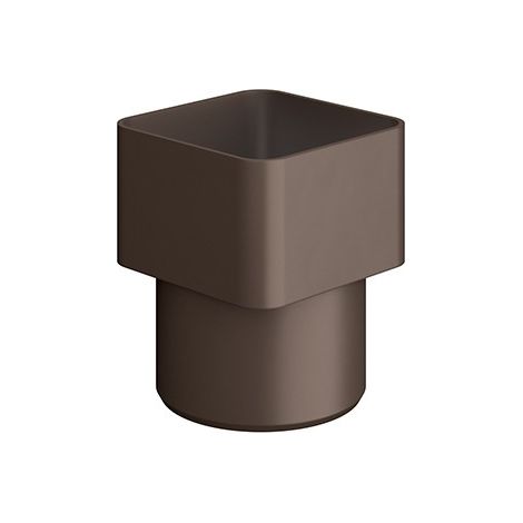 ADATTATORE DA TUBO QUADRO A TONDO Diam. 80x80/80 Marrone
