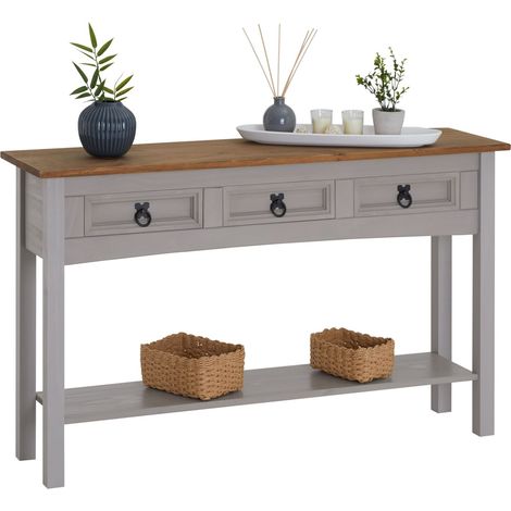 Table console RAMON Gris/Naturel
