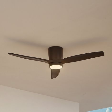 [GEBRAUCHT] B-Ware Lucande Led Deckenventilator Ventilator Sorin Schwarz Ip44 Dc Leise Beleuchtung