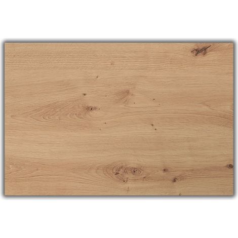 bümö® stabile Tischplatte 2,5 cm stark - DIY Schreibtischplatte aus Holz | Bürotischplatte belastbar mit 120 kg | Spanholzplatte, Platte für Büro, Tisch & mehr (Rechteck: 120 x 80 cm, Asteiche)