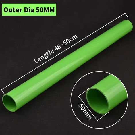 (Vert - 50 mm) 1 tuyau en PVC pour aquarium, étagère de jardin, système d'irrigation et de drainage. (1/5)