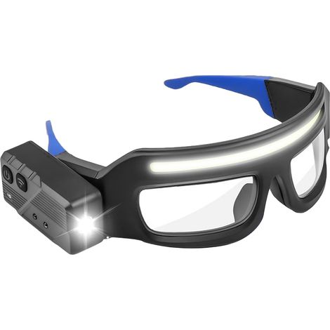 Gafas de seguridad para la construcción, máscara solar LED, antivaho, antipolvo. (1/5)