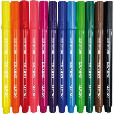 ALPINO ROTULADORES PERMANENTES DECOR COLOR EXPERIENCE PARA TEJIDOS ESTUCHE 10 C/SURTIDOS