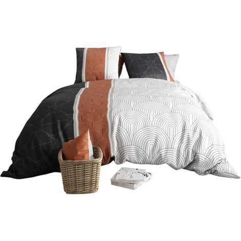 Housse couette + 2 taies 220 x 240 cm Art deco Ekinose (1/4)