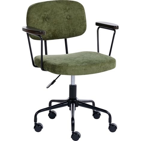Silla de oficina de tela giratorio ajustable escritorio verde Algerita (1/5)