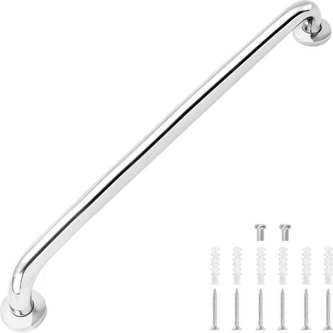 XJYMCOM 1Pcs Stainless Steel Grab Bar Anti Slip Bathroom Handrail Rail with Mounted Screws Safety Handle Bathroom Balance for Disabled Elderly Children Pregnant Disabled Elderly Woman -23'' (60cm) (1/5)