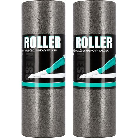 Rodillo gris de 45 cm para gimnasio en casa, paquete de 2 unidades. (1/5)