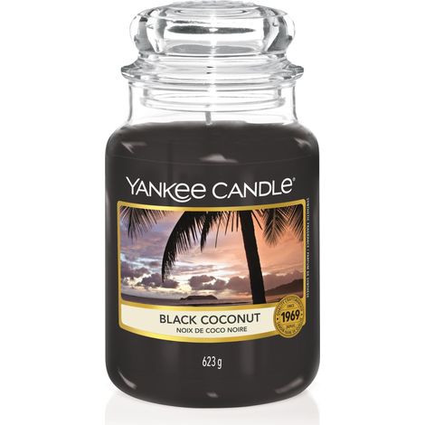 Grande Bougie en Jarre, Parfum Noix de Coco Noire, 623 g (1/5)