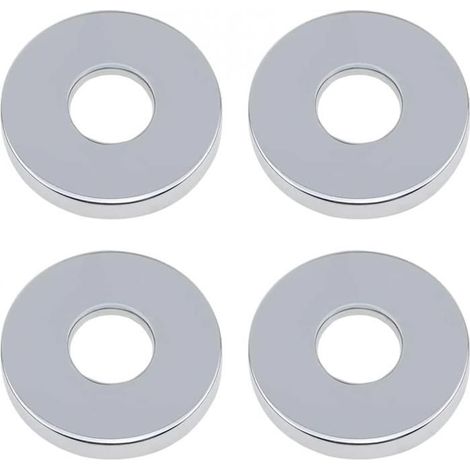 4 rosaces robinet mitigeur douche chromées - Nosheir - Ø26mm (3/4"), acier inox - Pour cuisine/salle bain (1/5)