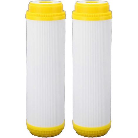 Lot de 2 cartouches filtrantes à eau, 25 cm (10 pouces), charbon actif, T33, conception universelle, pour usage domestique