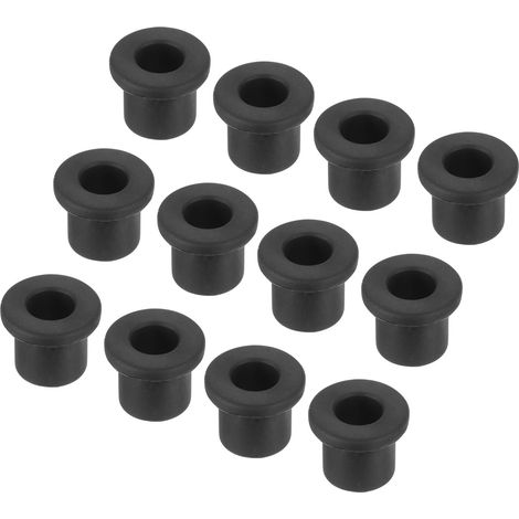 20Pcs Passe Fils en Caoutchouc en Forme de T Diamètre de Montage 11mm, ID 7mm, Hauteur 12mm Noir Protection d'Étanchéité Passe-Câbles Flexibles pour Tuyau de Câble (1/5)