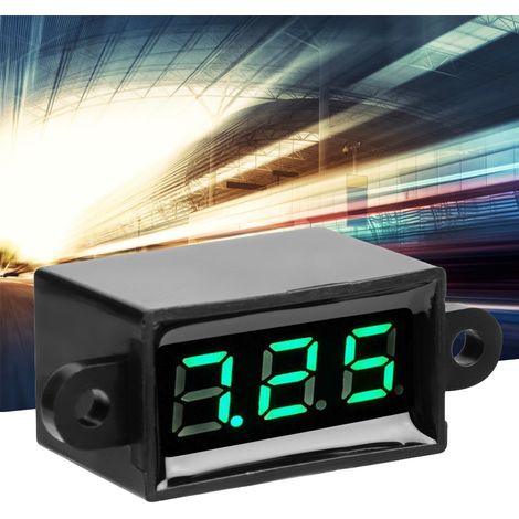 Voltmètre numérique 0,28 pouce, deux fils CC 3,0-30 V, affichage LED, étanche (vert) (1/5)