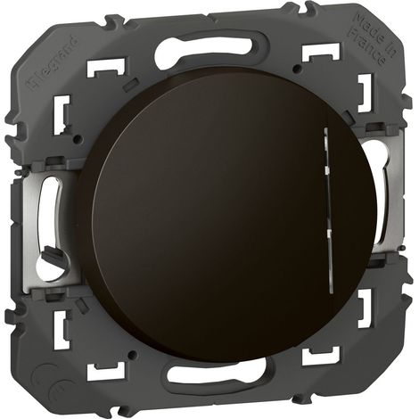 Legrand – Interrupteur va-et-vient à voyant 10A – Noir – Compatible plaques Dooxie – Pour éclairage en milieu sombre