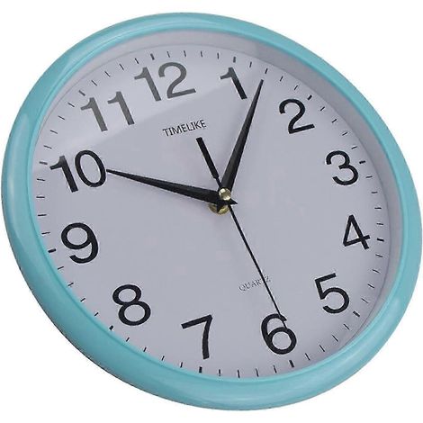 acituna 10-Zoll-Wanduhr, geräuschlos, ohne Ticken, dekorative Wanduhr-Blue (1/5)