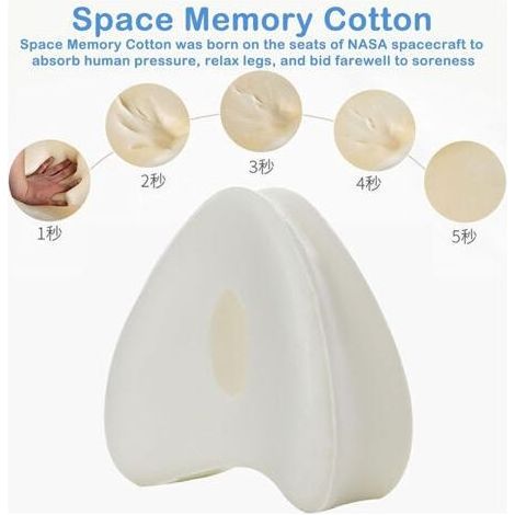 Oreiller ergonomique pour jambes et genoux – Mousse à mémoire de forme – Housse en coton doux – Soulage douleurs lombaires et sciatique (1/4)