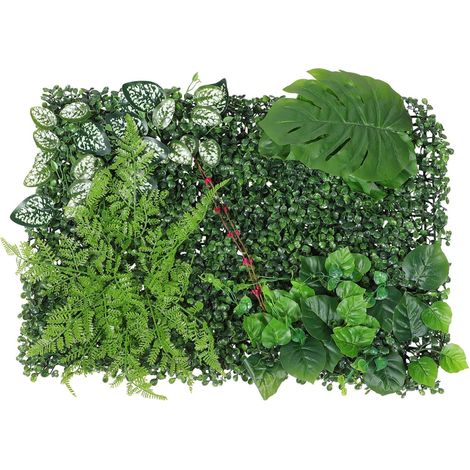Mur de Fond en Gazon Artificiel Vert, Panneau Décoratif Plastique (1/5)