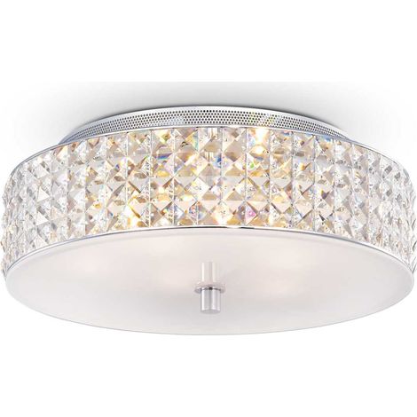 Ideal Lux Roma - Plafonnier affleurant moyen à 6 ampoules, chrome, G9 (1/2)